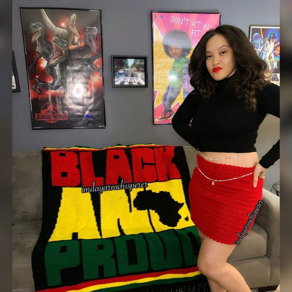 Black And Proud Throw Blanket