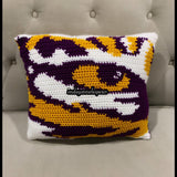 LSU Tigers Throw Pillow