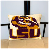 LSU Tigers Throw Pillow