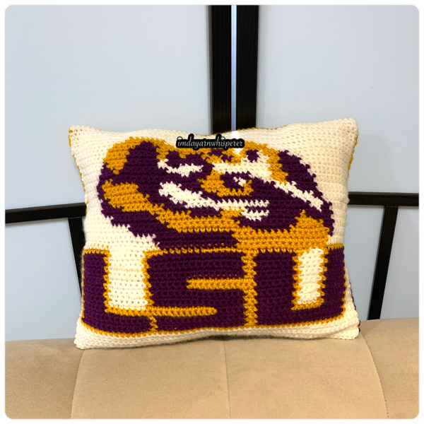 LSU Tigers Throw Pillow