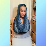 Denim Oversized Scarf (Unisex)