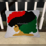 RBG Afro Throw Pillow (Made To Order)