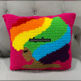 Rainbow Afro Throw Pillow (Made To Order)