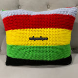 Rasta Double Puffs Throw Pillow (Made To Order)