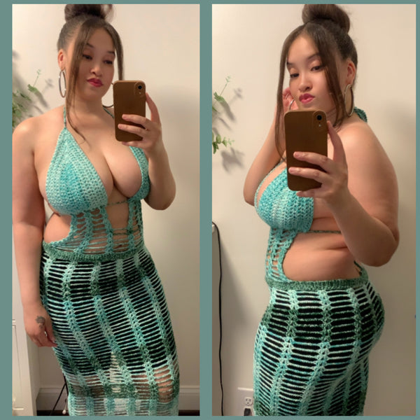 Mint Ombré Coverup Dress (Size 8-10)