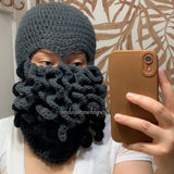 Black & Charcoal Tentacles Ski Mask (Unisex)