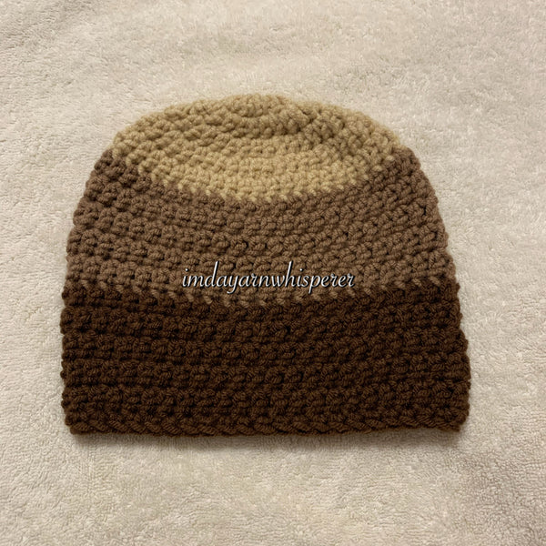 Shades of Brown Colorblock Adult Beanie (Unisex)
