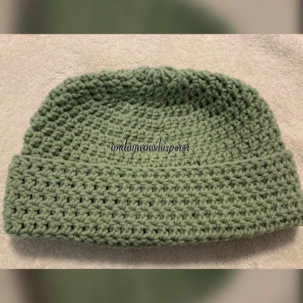 Sage Fold Over Adult Beanie (Unisex)