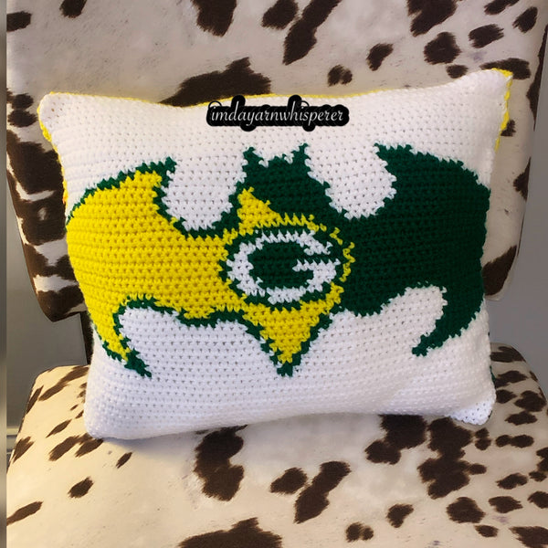 Green Bay Packers x Batman Throw Pillow