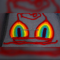 Rainbow Striped Bralette (A/B Cup)