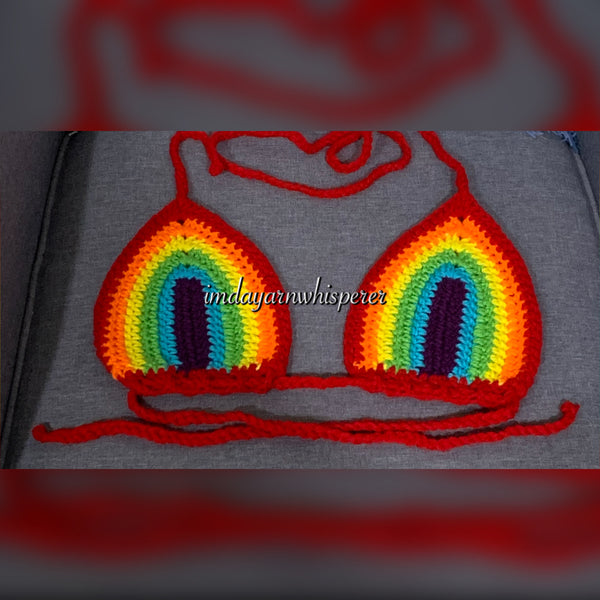 Rainbow Striped Bralette (A/B Cup)
