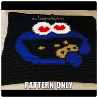 Cookie Monster Heart Eyes Pillow Pattern