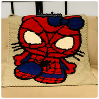 Hello Kitty/Spider-Man Baby Blanket