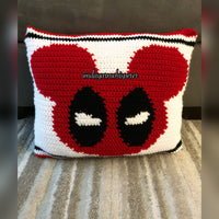 Deadpool/Mickey Mouse-Inspired Throw Pillow