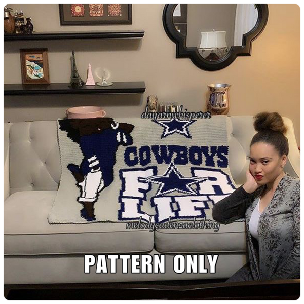 Betty Boop/Dallas Cowboys Blanket Pattern