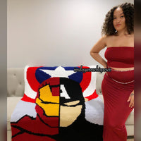 Iron Man/Captain America Throw Blanket