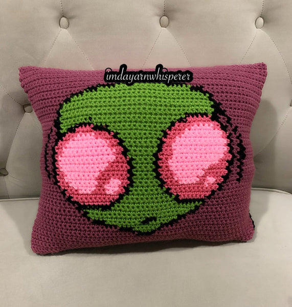 Invader Zim-Inspired Throw Pillow