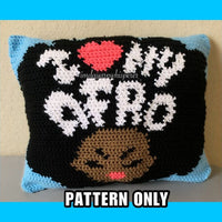 I Love My Afro Pillow Pattern