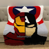 Iron Man/Captain America Throw Blanket