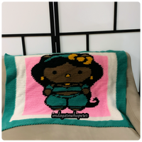 Hello Kitty x Princess Jasmine Baby Blanket