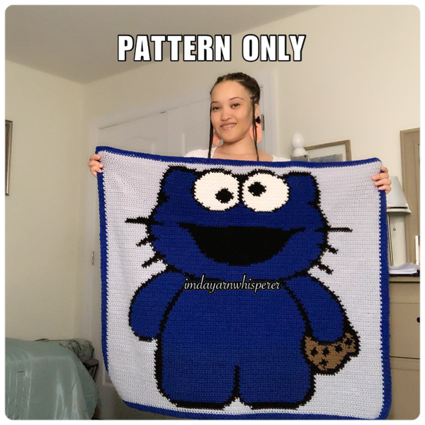 Cookie Monster/Hello Kitty Baby Blanket Pattern