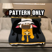 New Orleans Saints Lips Blanket Pattern